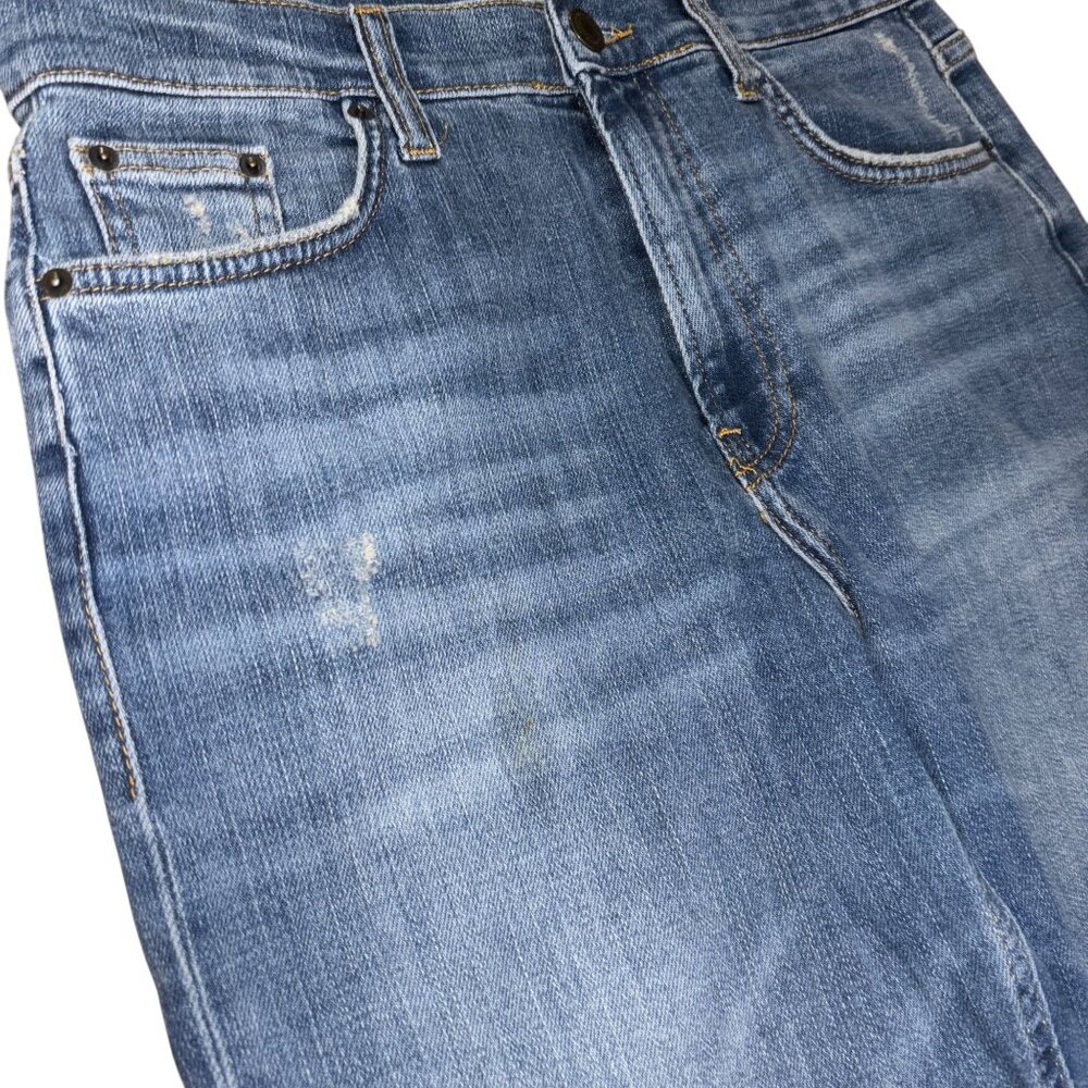 Zara Size 8 Distressed Raw Hem Denim Jeans - Picture 4 of 7